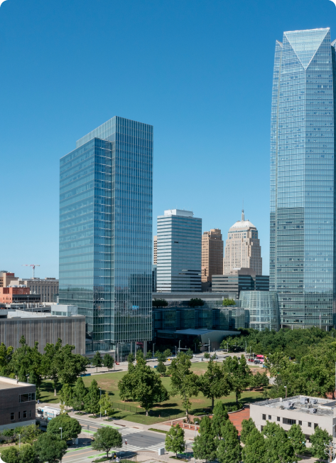 Oklahoma City skyline with modern buildings